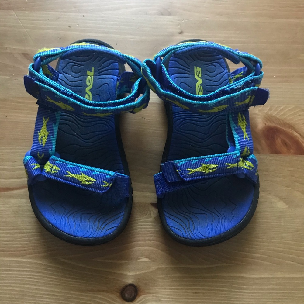 Teva blue shark summer shoes little kid